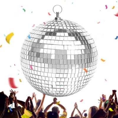 Image de Elzusha - Boule disco rétro, 30 cm, décoration en miroir