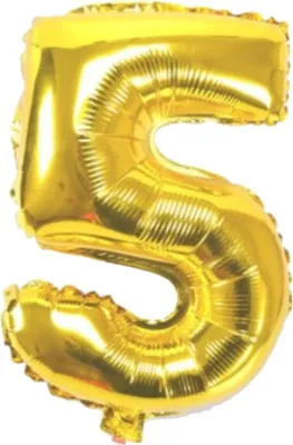 Produktbild von Zahl Luftballon XL 75CM Nummer Folienballon Gold 5