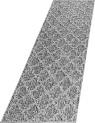 Produktbild von Teppich Läufer Wetterfest Grau 80x250 Skandinavisches Design aus Polypropylen