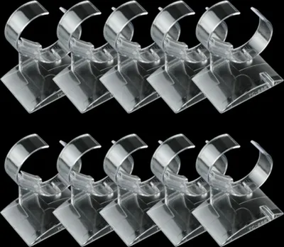 Obrázek produktu pro 20 kusů stojan na hodinky [8,5x6,3x4,5cm] - stojan na náramkové hodinky z plastu, akrylový držák hodinek průhledný na hodinky nebo náramek, stojan na hodinky, držák na náramek, stojan na hodinky