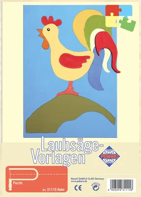 Produktbild von PEBARO Laubsägevorlage Hahn, Puzzle