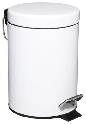 Produktbild von 5five Simply Smart | Mülleimer 3l - Weiß - Ästhetisch und funktional - Mit Fußpedal und leiser Klappe