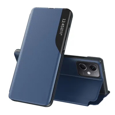 Produktbild von Eco Leather View Hülle für Xiaomi Redmi Note 12 5G / Poco X5 5G mit Klappständer Blau