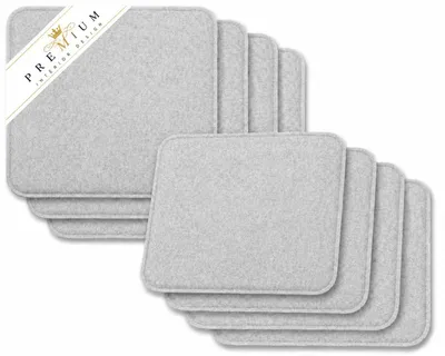 Productafbeelding van Set van 8 Vilt Stoelkussens met Antislip