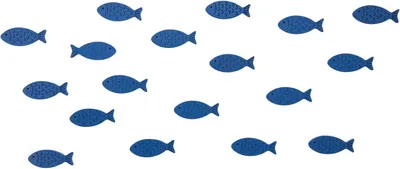 Produktbild von Oblique Unique 18 Holz Fische Streudeko Tischdeko Taufdeko Taufe Kommunion Konfirmation Firmung Deko - dunkelblau