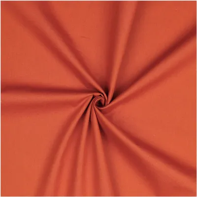 Popeline Baumwollstoff Fahnenstoff ab 1m x 146cm Meterware unifarben 2v2 OEKO-Tex 100 Basicstoff terracotta