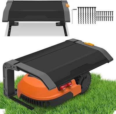 Produktbild von Mähroboter Garage, Schutzüberdachung für Rasenroboter, Klappbare Garage für Mähroboter, Klappbare Überdachung, Rasenroboter Garage für Garten Witterungsbeständig+UV-Schutz