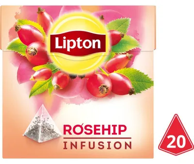 Produktbild von Lipton Hagebutten Kräutertee 50g – aromatischer, koffeinfreier Früchtetee