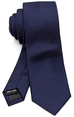 Produktbild von Herrenkrawatte – Klassisch, schmal – 6 cm Breite – 100% Polyester – Unifarben, schmale Streifen