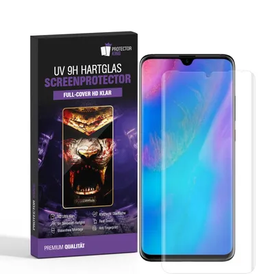 A product shot of a phone screen protector and its packaging.