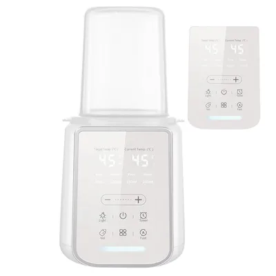 Produktbild von 8-in-1 Babynahrungswärmer mit präziser 45℃ Temperaturregelung, Dampfsterilisation, Nachtlicht und Timer – kompakt & leise, 152x140x195 mm