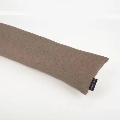 Produktbild von SCHÖNER LEBEN. Thermo-Zugluftstopper kuschelweich hellbraun für Fenster & Türen Auswahl 90cm Länge