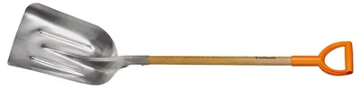 Zdjęcie produktu dla Fiskars 1001637, Łopata do zboża, Aluminium, Polipropylen (PP), Aluminium, Drewno, Kwadrat, W kształcie litery D, 1,4 kg