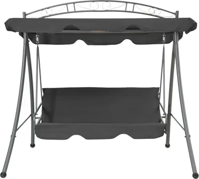 Produktbild von vidaXL Gartenschaukel mit Bettfunktion und Dach 198×120×205 cm Stahl