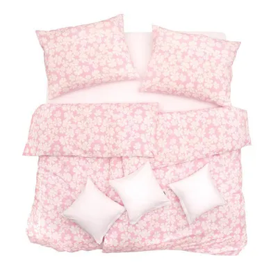 Obrázek produktu pro SCANquilt povlečení KLASIK kvítky bílorůžová 100% bavlna 140 x 200/70 x 90 cm