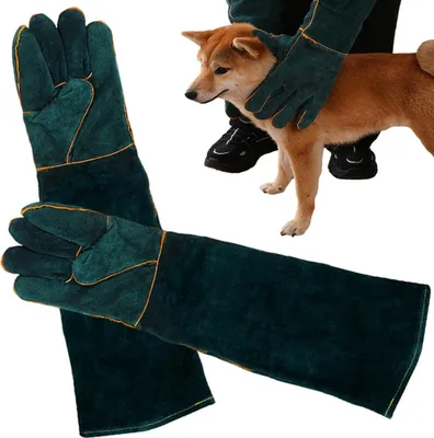 Produktbild von Bissfeste Handschuhe für den Umgang mit Tieren, Anti-Biss-Handschuhe für Hunde, Stich- und Kratzfeste, Wasserabweisende Schutzhandschuhe für Katzen, Hunde, Vögel, FAL, Vieh, Schlangen