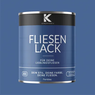 Produktbild von Kenzopaints 750ml Fliesenlack Fliesenfarbe - Fernblau (RAL 5023)