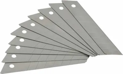 Produktbild von 10x Abbrechklingen 18mm – Ersatzklingen für Abbrechmesser – 10 Stück pro Set – Extra breit und robust – Geeignet für schwere Schneidarbeiten, Werkstatt, Bau und Heimwerker [10826]