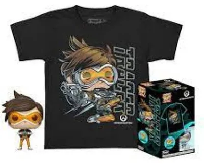Immagine prodotto di Maglietta per bambini Overwatch - Tracer + figura Funko Pocket POP! (taglia 11-12 anni)