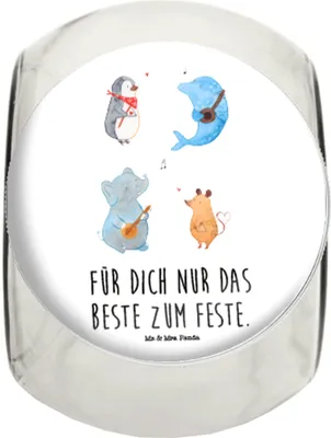 Produktbild von Mr. & Mrs. Panda Kaffeedose Big Band XL 2000ml - Weiß - Geschenk, Hund, Elefant, Teedose, Musik, Aufbewahrungsdose, Bonboniere, Maus, Pinguin, glasbehälter