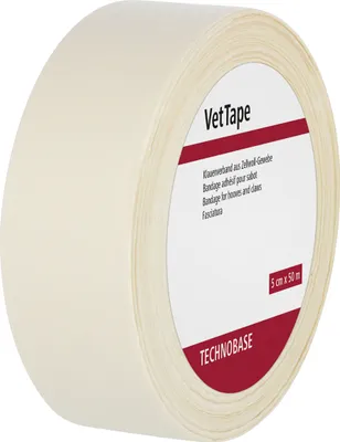 Produktbild von Kerbl VetTape Klauenverband weiß, mit Kautschukkleber, 50m weiß