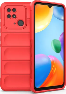Produktbild von Mobigear Bumpy  Xiaomi Redmi 10C Hülle Flexibles TPU Backcover - Rot