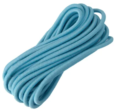 3m Gummikordel, Gummischnur, Haargummi hellblau