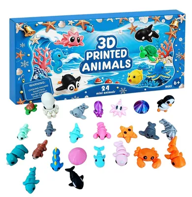 Produktbild von 3D Gedrucktes Tierfiguren Adventskalender 2026 Adventskalender Kinder