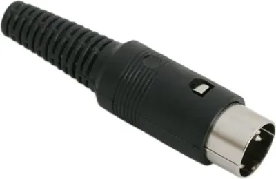 Image de 5x DIN MIDI mâle 5 pôles - Connecteur DIN avec boîtier plastique - Connexion audio & MIDI - 5 pièces [05073]