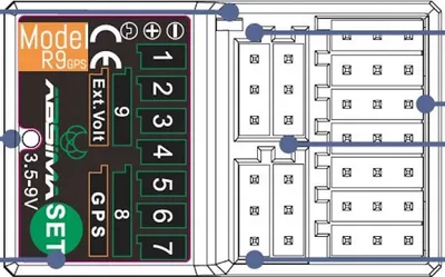 Image de récepteur 9 canaux "R9GPS" 2.4GHz (pour CR9T)