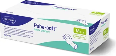 Produktbild von Peha-soft® latex protect Einmalhandschuhe, puderfrei  Größe: M