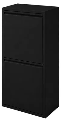 Imagen del producto de Contenedor de residuos Relaxdays, con 3 compartimentos, 18 litros (2 compartimentos de 11 litros), con tapa abatible, cubetas interiores extraíbles, de metal, de pie o para montaje en pared, color, Imagen generada por IA