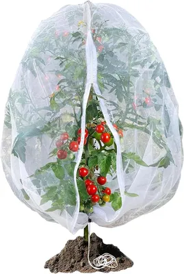 Produktbild von Sonstiges Pflanzzubehör Pflanzenschutznetz mit Reißverschluss und Kordelzug, Pflanzenschutznetz für Obstbäume, Gemüse und Blumen, wiederverwendbares G