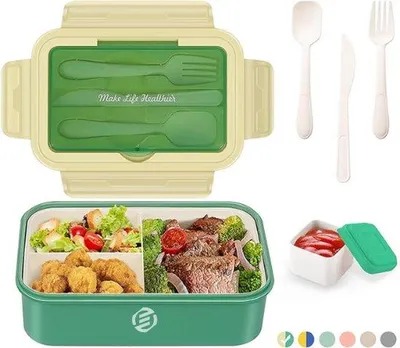 Image de Boîte à lunch en plastique - Boîte de voyage et pour l'école - idéale pour les enfants et les adultes
