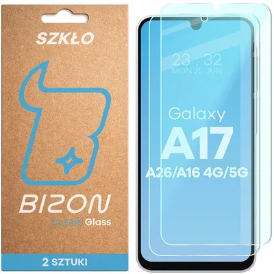 Produktbild von Gehärtetes Glas für Galaxy A16 4G/5G / A17 5G / A26 5G, Bizon Glass Clear Duo, 2 Stück