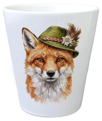 Produktbild von Fuchs mit alpenländischem Trachtenhut Blumentopf