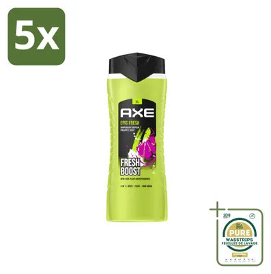 Produktbild von 5 x AXE Epic Fresh Fresh Boost 3-in-1 Duschgel - 400 ml - Vorratspackung - 5 Stücke