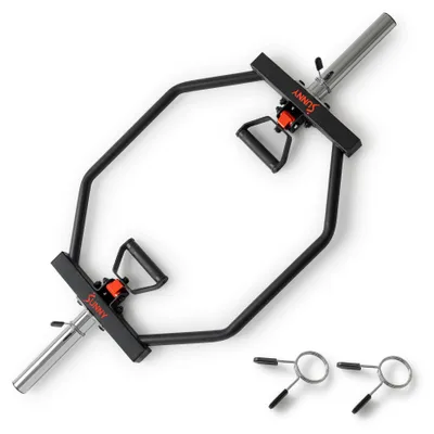 Productafbeelding van Halterstang Olympische Hex Bar - 400 Pond Capaciteit - 146 cm Lengte - Gelegeerd Staal