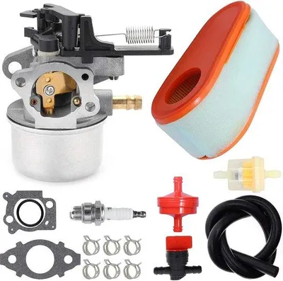 Produktbild von Carburateur für Briggs 111P02 114P02 11P902 121Q02 121Q07 121S02 121S07 121S75 124Q02 mit Luftfilter und Lüfter