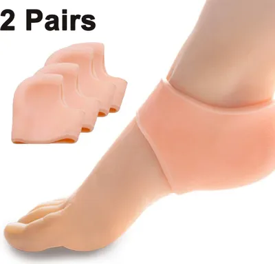 Produktbild von Fersenpolster, Gel Fersenschutz Silikon Pads, Ferse Socken, Neues Material, Ferse Gel für Fersensporn Plantarfasziitis, Sehr Geeignet für Fersenschmerzen, Trockene Rissige Ferse. (Fersenpolster)