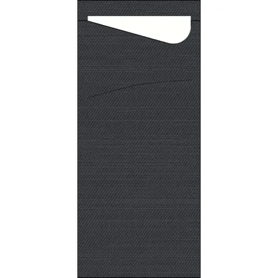 Image de Pochettes de serviettes Duni black 100 pcs. 1 paquet