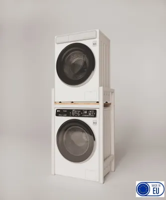 Produktbild von Waschmaschinenschrank-Badschrank- Trocknerschrank Badregal Hochschrank Badmoebel Weiß - Waschmaschinenständer, Trocknerständer,- Waschmaschinen-Regal
