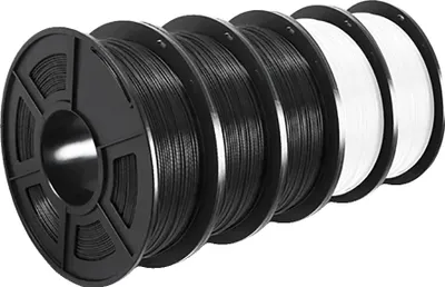 Image de Filament 3D, haute résistance, sans bulles, PETG blanc2 noir3