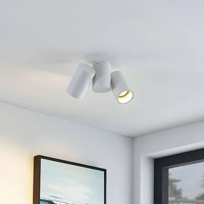 Produktbild von ARCCHIO Modern Design Deckenleuchte / Deckenlampe / Lampe / Leuchte weiß 2-flammig - Gesina / Innenbeleuchtung / Wohnzimmerlampe / Schlafzimmer / Küche Aluminium /Stahl Zylinder LED geeignet GU10 Max. 2 x 50 Watt