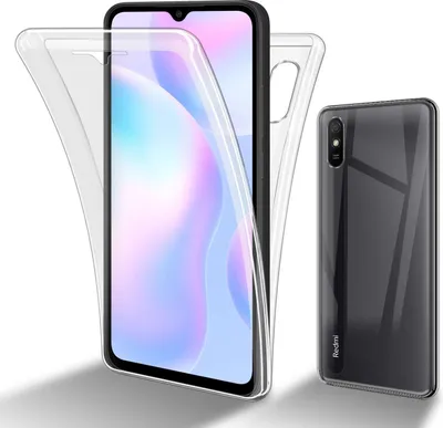 Zdjęcie produktu dla Etui Cadorabo do Xiaomi RedMi 9A / RedMi 9AT w wersji TRANSPARENT 360°, ochrona całego ciała z przodu i z tyłu, wszechstronna ochrona z osłoną ekranu z tyłu etui na telefon komórkowy TPU