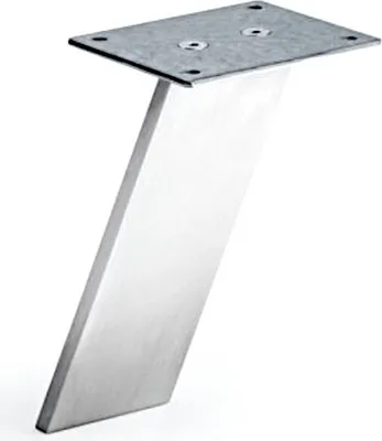Produktbild von Konsole 60° KORFU 2 schräg edelstahlfarbig H 170 mm  / Barkonsole