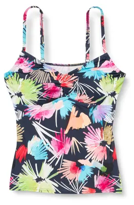 Productafbeelding van Firefly MEA tankini top, marineblauw/bloemenprint, maat 36