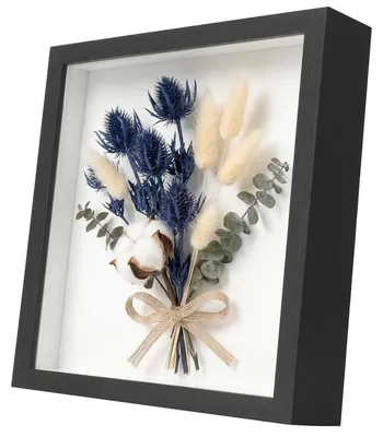 Image de Cadre photo 3D noir, 20x20 cm, cadre profond pour objets