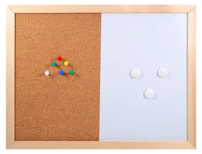 Produktbild von Wiederbeschreibbare Korktafel mit Wandmontage für Zuhause und Büro, multifunktional, 40x30cm