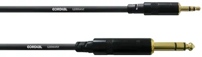 Obrázek produktu pro Cordial 3,5 mm stereo uros - 6,3 mm stereo uros -audiokaapeli, 3 m